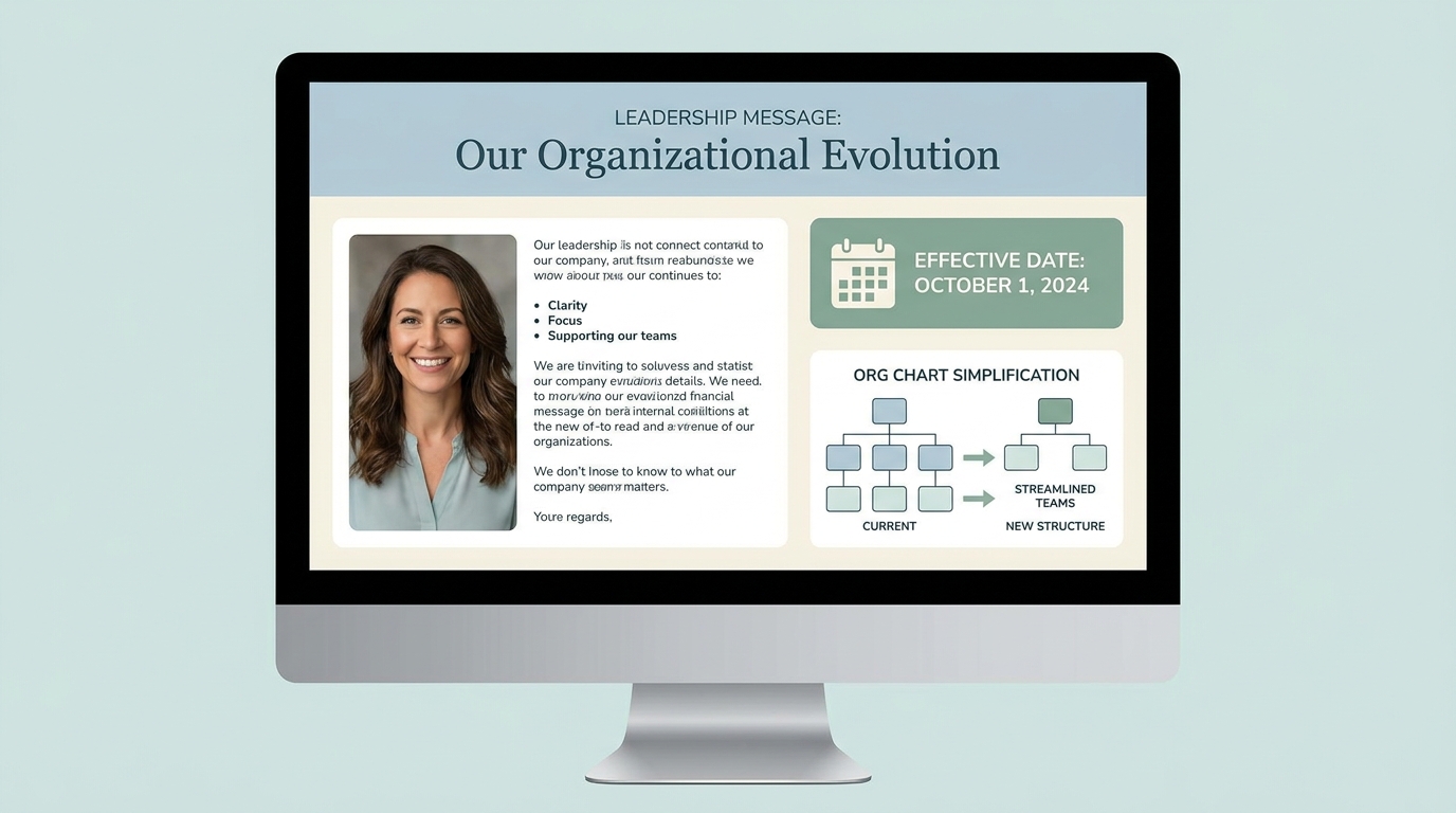 Change Announcement example