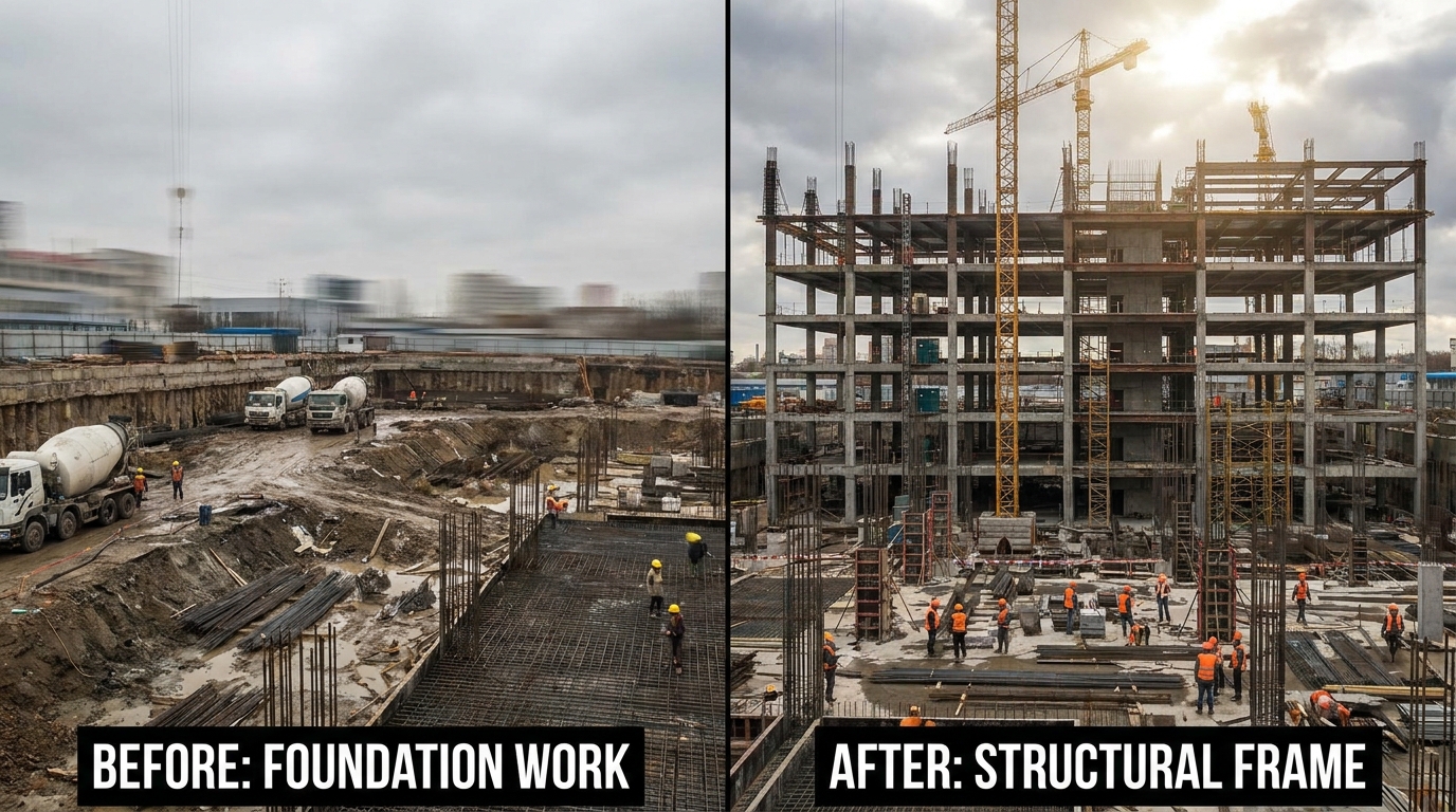 Construction Progress example